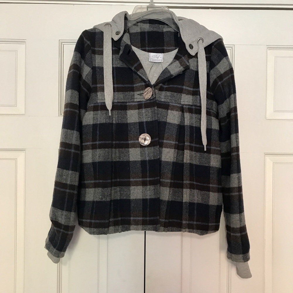 Zara 3/4Length Pleated Wool Coat Detachable Hood